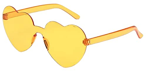 Kripyery Outdoor-Sonnenbrille, niedlich, mehrfarbig, randlos, flexibel, Augenschutz, Orange