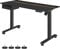 VASAGLE Höhenverstellbarer Schreibtisch elektrisch, mit Steckdose und Schublade, 60 x 140 cm Tischoberfläche, stufenlos verstellbar, Memory-Funktion mit 4 Höhen, schwarz LSD114B01