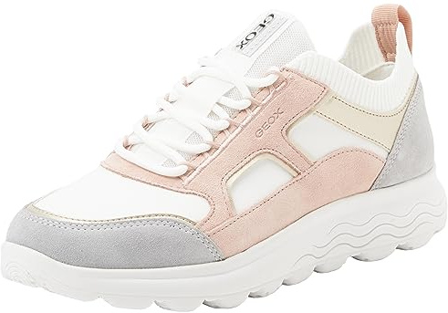 Geox Damen D Spherica C Sneaker, White Nude, 38 EU