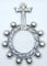 Generico 90.124.30 TRI Rosenkranz Finger Dutzend Gebet Kreuz des dreijährigen Silber