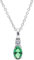 trendor Damen-Halskette Silber mit Grünem Stein eleganter Silberschmuck für Frauen, Halsschmuck aus Sterlingsilber, zeitlose Geschenkidee 15159