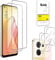 Dision [2 Pièces] Protecteur D'écran Compatible avec Oppo Reno 8 5G + [2 Pièces] Protecteur D'objectif de Caméra [Installation Facile,HD Clear,Technologie de Défense Multiple] Verre Trempé