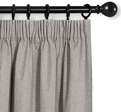 MYSKY HOME Vorhang Blickdicht Thermovorhang Hitzeschutz Gardienen 2-Set H 175 x B 140 cm Schlafzimmer Gardinen mit Kräuselband für Schienensystem Verdunklungsvorhänge, Leinen