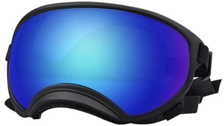 Hundebrille Hund Sonnenbrille Brille für Hunde Hund Skibrille mit UV-Schutz Haustier Sonnenbrille mit Verstellbarem Gurt für Reisen