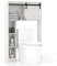 GOPLUS Meuble Étagère de Salle de Bain, Rangement au Dessus des Toilettes WC ou Lave-Linge, Armoire et 4 Étagères Ouvertes, 84 x 17 x 128 CM, Blanc