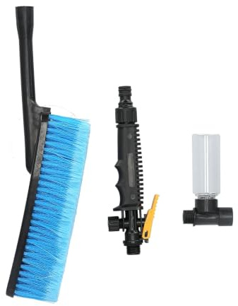 Headerbs Car Wash Brush Hose Attachment Soft Bristles Car Wash Tool with Detachable Handle Flow Through Design for Cleaning Cars Floors