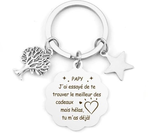 Ktiavo Clé Personnalisée - Cadeau Original pour Fête des Grands-Pères