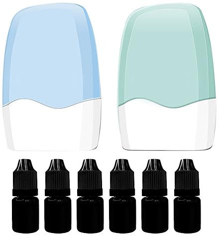 Identity Protection Roller Stamp Roller Stamps Roller Garbled Photosensitive Stamp 2Pack Confidential Roller Stamp with 6Pack Ink, Identity Protection Roller Stamps