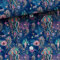 Keine Meterware, Stoffe zum Nähen für Kinder und Damen, 100% Baumwolle: 1m maritimer Premium Sommer Baumwollstoff mit Qualle, Seesterne und Muscheln - blau pink mint - Unterwasserwelt