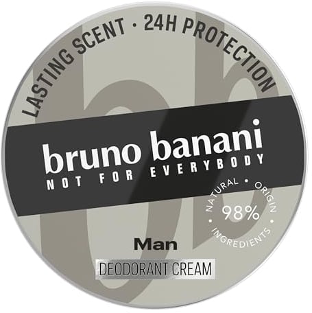 bruno banani Deo Creme Man, 24-Stunden-Creme-Deodorant für Männer, 40ml