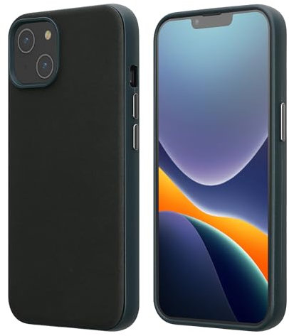 kalibri Hülle kompatibel mit Apple iPhone 14 Hülle - Premium Handyhülle mit TPU Bumper kompatibel mit MagSafe - Strukturierte Oberfläche - Tannengrün