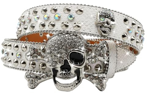 EVERBLTING SW Strass Totenkopf Gürtel