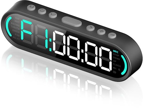 Minuteur de gym portable avec affichage numérique LED pour la boxe, le crossfit, le crossfit, le fitness