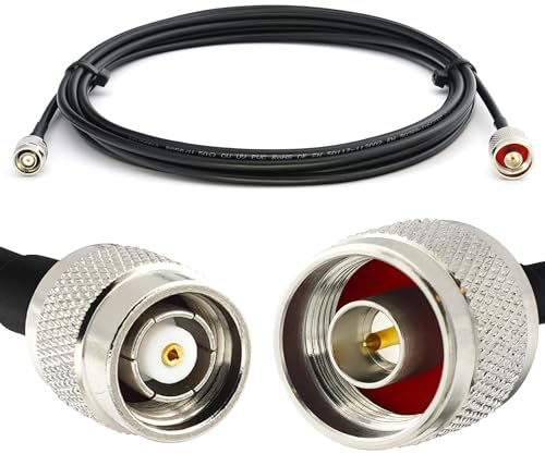 8m N Stecker auf RP-TNC Stecker RG58 Koaxialkabel — 8 Meter Verlustarmes Antennenkabel 50 Ohm Verlängerungskabel — für WiFi Router Antenne WLAN (RPTNC - TNC mit umgekehrter Polarität, Female Pin)