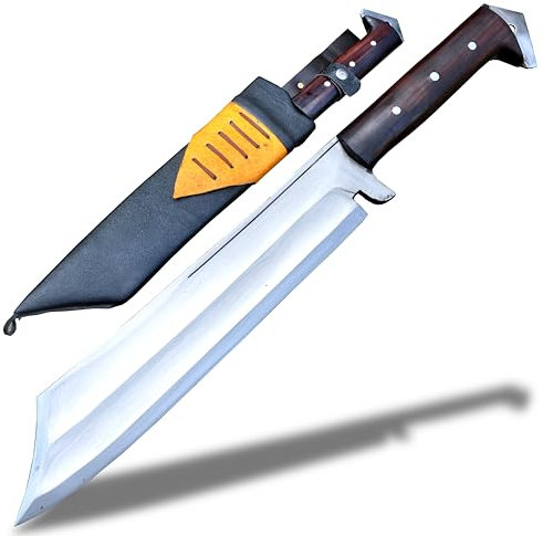 THE NEPAL 15 Zoll lange Klinge, robuste Dschungel-Machete – Survival-Machetenmesser – 6 Zoll Vollerl-Griff – ideal für schwere Aufgaben – handgeschmiedet
