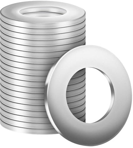 BOUMVID Rondelle Acciaio Inox M16 x 30mm, 20 Pezzi Metaliche 304 Piatte Rondella Piana, O Ring Rondelle grandi Alzaporta Rondelle, Carrozzeria Rondelles A2 V2A in Piatta Acciaio, DIN 9021 / ISO 7093