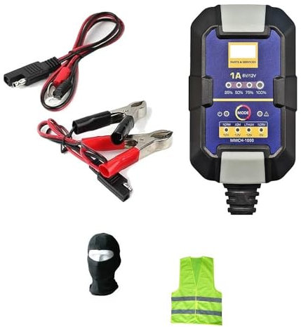 Compatible avec TM Moto en 450 FI ES Chargeur Automatique DE Batterie 6V/12VOLT pour Batterie Plomb/AGM/Gel/Lithium Maintien DE Charge Voitures,Motos,Camping,Quad,Jet Ski