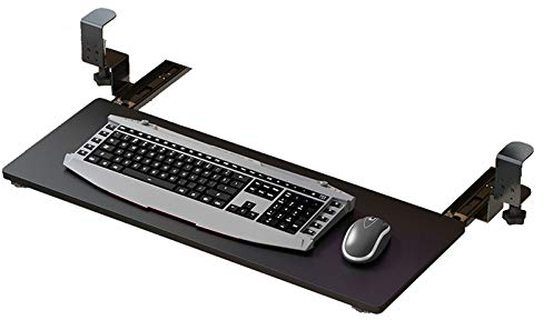 Tastaturablage, Ablage, Ablage unter dem Schreibtisch, herausziehbar, ergonomische Tastaturschublade mit Tastatur-Wt-Rest, zum Anklemmen, einziehbare, verstellbare Computer-Tastatur-Maus-Plattform
