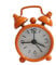 MagiDeal 2X Mini Schöne Analog Twin Uhr für Schlafzimmer Dekoration Orange