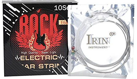 10 Sets/Box Edelstahlsaiten E-Gitarrensaiten Stahldraht Klassische Akustische Folk-Gitarre Teile Zubehör E-Gitarrensaiten Nyxl