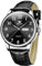 OLEVS Herren Uhr Schwarz Groß Wählscheibe Edelstahl Analoge Quarzuhr Minimalismus Schwarz Lederarmband Business Kleid Uhren mit Datum Leuchtend Wasserdicht Leicht Zu Lesen Watch for Men