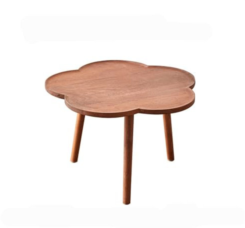 Couchtisch Kaffeetisch Blütenblattförmiger Sofa-Beistelltisch aus Holz, einzigartig geformter Couchtisch for das Wohnzimmer, kleiner Tisch, der als Nachttisch, Couchtisch und kleiner Schreibtisch verw