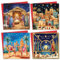 Weihnachtskarten 2024 mit Umschlägen, religiöse Luxus-Weihnachtskarten, Multipack, Weihnachtskarten mit 4 einzigartigen Weihnachtskrippen (125 x 125 mm), Grußkarten für Familie und Freunde, 16 Stück