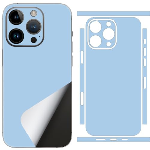 SUKIDIOVQ for 2 Pack iPhone 16 Pro Max Skin Wrap Phone Sticker 3M Vinyl Ultra Thin Slim Ultralight Decal Glass Protector Film Protective Back Side Borders Camera Frame Black Multiple Color