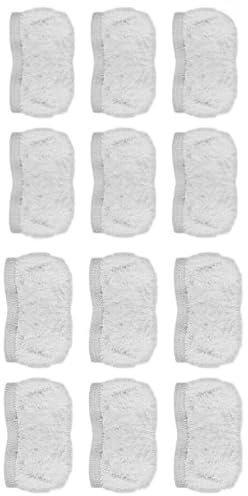 Daaxing Lot de 12 chiffons de rechange en microfibre pour balai vapeur Polti PAEU0282 pour balai à franges POWERFRESH, lavables et réutilisables