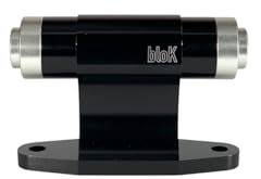 Blok Pod MTB 15 x 110 Boost surface fitting Bike Fork Mount with 1 pair of removable colour coded Silver anodised Thru-Axle inserts