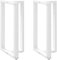 vidaXL Bartischbeine T-Form 2 Stk. Weiß 60x35x(100-101) cm Stahl, Tischbein, Tischbein Metall, Esstischbein, Möbelbein, Schreibtischbein