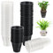 YiliYa 60 STK Netztöpfe Hydroponik,Net Mesh Topf Pot Kunststoff Hydrokultur Netztöpfe Pflanzen Töpfe Hydroponics Netztopf für Hydroponics Supplies(Schwarz,Weiss)