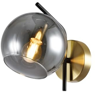 Wandlampe SMOKE K 1xE14 Glas Esche Schirm Elegante Lampe (Wandleuchte Esche)