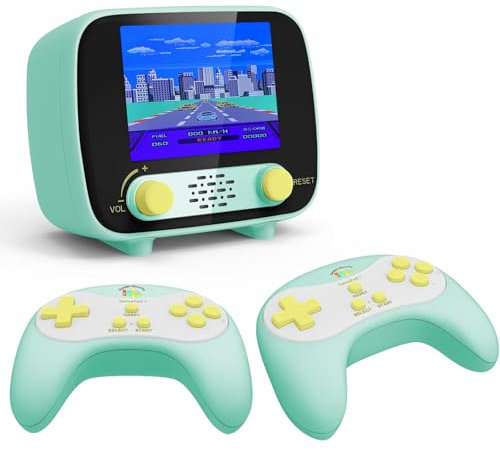 Mini Arcade Machine, Retro Gaming Console, Handheld Game Console, 2.8 Inches, (One Player 216 Classic Games, Two Player 84 Classic Games), Supports for 2 Handheld Controller & AV Output TV