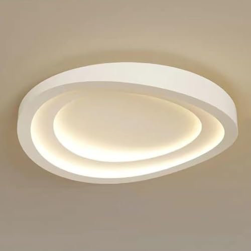 HTsilphelene Moderne Deckenleuchte, Dimmbare 3000K-6500K Deckenlampe Schlafzimmer, Minimalistische Kreativitätsform Lampe Deckenlampe für Wohnzimmer Schlafzimmer Küche Flur (B 60CM)