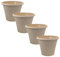 shopior Plastic Prisma Planters | Festive Garden Planting Pot 9L – Round Garden Plant Pots with Drainage Holes | Weatherproof Decorative Patio Flower Pot - (30cm - Ginger, Pack 4)