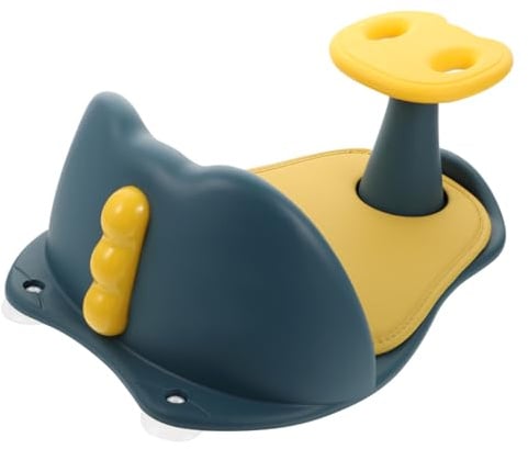 Babybadewannensitz Badestuhl 40x27x14cm aus PP Blau für Badewanne | Hohe Rückenlehne, Offene Seite, Belastbar und Pflegeleicht, Bietet Halt für Junge Mädchen im Bad