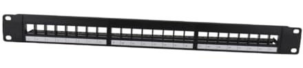 STOBOK Cable Management Port Patch Panel Ethernet Cable Black Cat6a Rack Mount