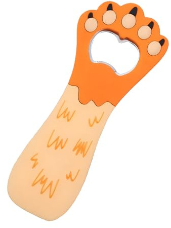 Regalo Uomo Originale, Apribottiglie a Forma di Zampe di Gatto Arancione, Gadget Divertente per Amanti dei Gatti, Regali per Uomini e Donne, Regalo per Compleanno, Natale, Festa del Papà