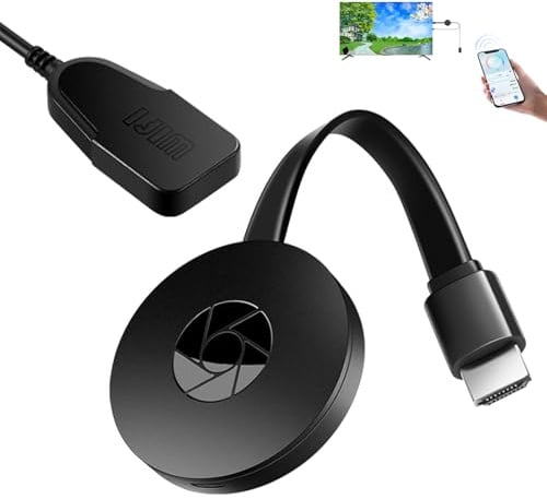 Chromecast, Chromecast Device for TV, WiFi Wireless Display Dongle, Wireless Display Adapter 4K Streaming Dongle for TV, Supports Android/IOS/Windows/Mac/Projector