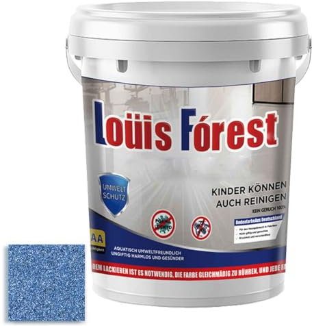 Self Leveling Epoxy Colored Sand Floor Paint, Fast Drying, Stain-Resistant For Concrete Tile Wood Countertop Decorative Finish (1KG Light-Blue)