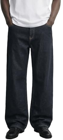 Vince Baggy Fit Jeans Raw Blue Jeans Herren 5 Pocket Style Mit Knopf- und Reißverschluss 100% Baumwolle, Farbe:Raw Blue, Hosengröße:W31 L32