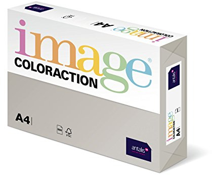 Image Coloraction Iceland - farbiges Kopierpapier - DIN A4, 210 x 297 mm, 160 g/m² - buntes, holzfreies Druckerpapier für Kopierer - 250 Blatt - Grau
