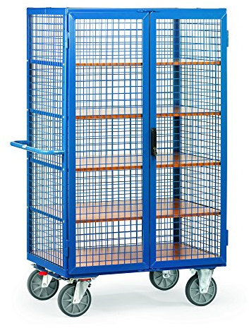 Fetra Transportgeräte mtpjg5393 F 750 Wagen mit Tablett mit Mesh, Wände mit Gitter mit Zentralverriegelung Design, 1200 mm x 780 mm Plattform