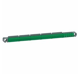 405057 Legrand - Bornier de terre - 5 connexions 6mm² à 25mm² + 45 connexions 1,5mm² à 4mm² - Longueur 322mm