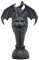 Ebros Bizarre Gothic Eureka Fledermaus geflügelten Katze Gargoyle Statue 17,8 cm Hoch stoiker Feline Guardian Castle Top Stein Creature Figur