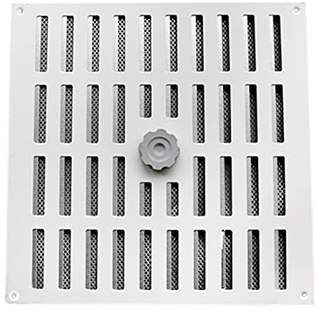 Lüftungsgitter LG 3030 SW Schiebegitter Alu Weiss PVD 300 x 300 Zuluft Abluftgitter