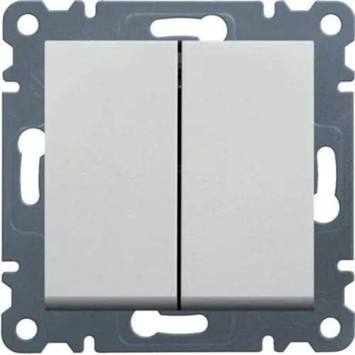 Hager lumina2 - Interruptor doble lumina2 blanco polar