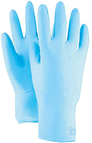Honeywell KCL Dermatril® 740 Einweghandschuhe für Rechts- und Linkshänder, Nitril, wasserdicht, geeignet für die Lebensmittel-/Pharmaindustrie, Blau, Größe 11, 074011081C (SCHACHTEL mit 100 Stück)