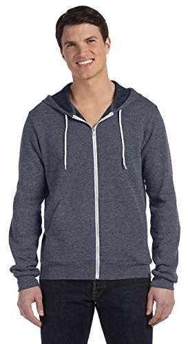 Canvas - Unisex Full-Zip Hooded Sweatshirt - 3739 - XL - Deep Heather (US)